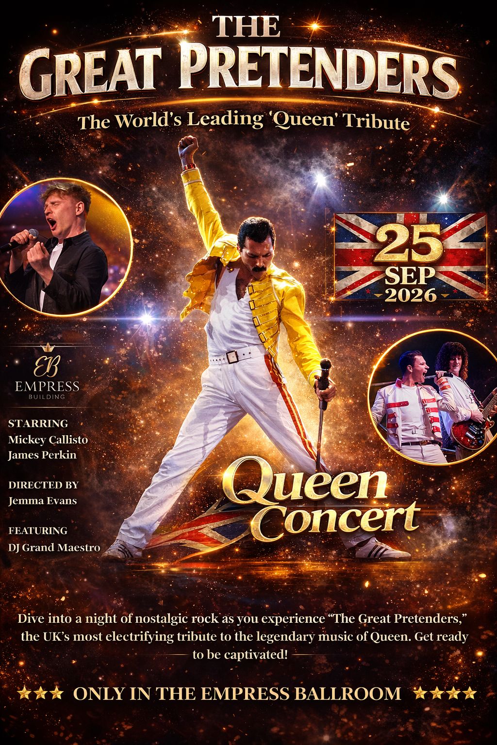 The Great Pretenders Queen Concert Poster